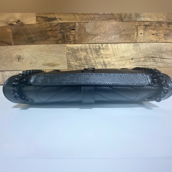 Saint Laurent Textured Mixed Matelasse (black) Triquilt Medium Monogram handbag - Picture 11 of 16